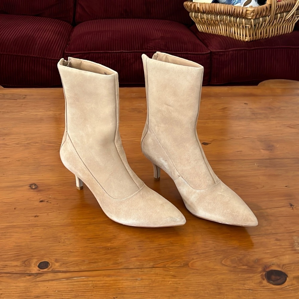 Matisse Women's 6.5M Tan Leather Ankle Booties Pointed Toe